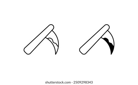 Sickle icon design with white background stock illustration