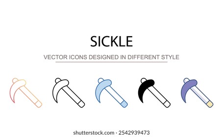 Sickle icon design with white background stock illustration