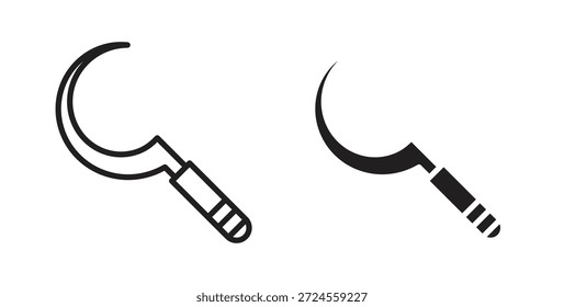 Sichelsymbol im Doodle- und Strichstil.