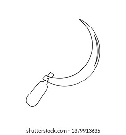 sickle icon. Element of Garden for mobile concept and web apps icon. Outline, thin line icon for website design and development, app development