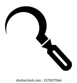 sickle icon glyph vector design