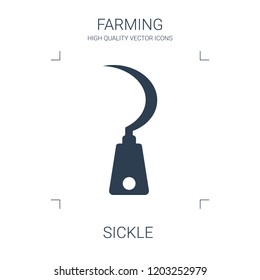 sickle icon. high quality filled sickle icon on white background. from farming collection flat trendy vector sickle symbol. use for web and mobile