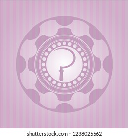sickle icon inside badge with pink background