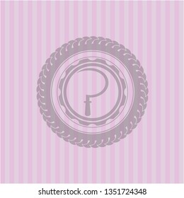 sickle icon inside badge with pink background
