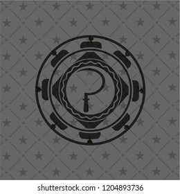 sickle icon inside black badge