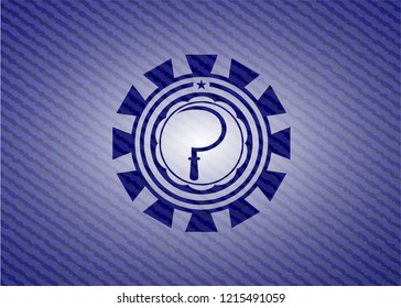 sickle icon inside jean background