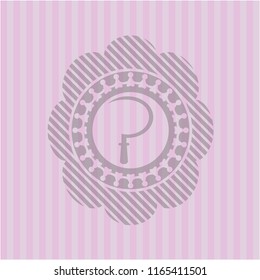 sickle icon inside pink icon or emblem