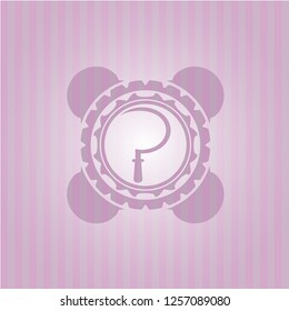 sickle icon inside pink icon or emblem