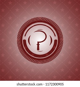 sickle icon inside red icon or emblem