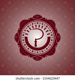 sickle icon inside red icon or emblem