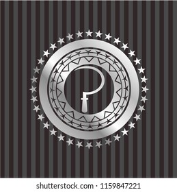 sickle icon inside silver badge