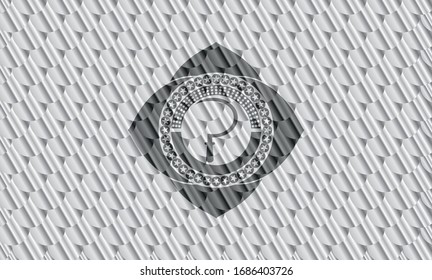 Sichelsymbol in silbernem Farbzeichen. Skaliert Muster. Vektorillustration Illustration. Detaillierte Angaben.
