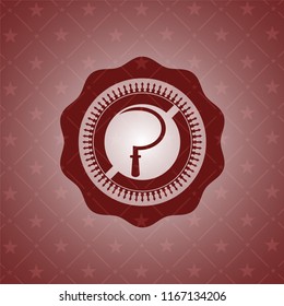sickle icon inside vintage red emblem