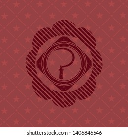 sickle icon inside vintage red emblem