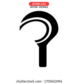 sickle icon or logo isolated sign symbol vector illustration - high quality black style vector icons
