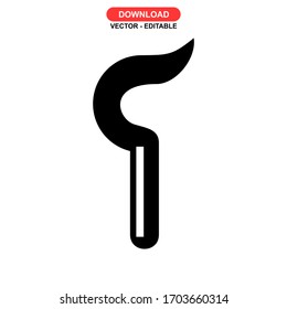 sickle icon or logo isolated sign symbol vector illustration - high quality black style vector icons
