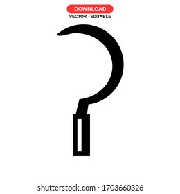 sickle icon or logo isolated sign symbol vector illustration - high quality black style vector icons
