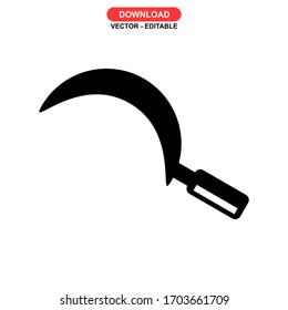 sickle icon or logo isolated sign symbol vector illustration - high quality black style vector icons
