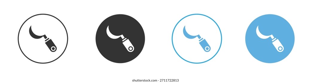 Sichelsymbol Logo Vorlage Design-Set