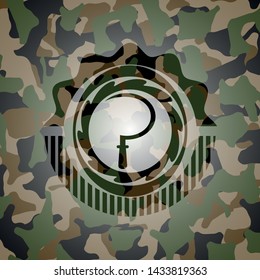 sickle icon on camo pattern