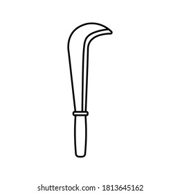 Sickle icon on white background. vector illustration