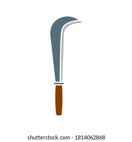 Sickle icon on white background. vector illustration