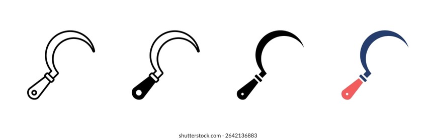 Sickle icon sheet multiple style collection