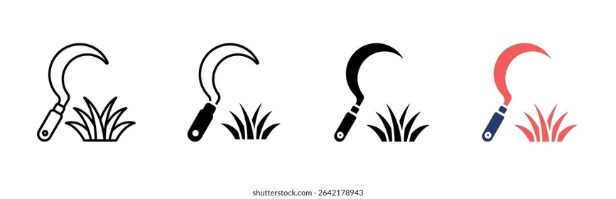 Sickle icon sheet multiple style collection