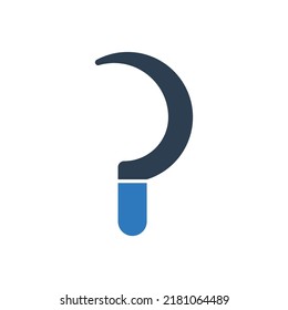 Sickle Icon Sign Symbol Vector