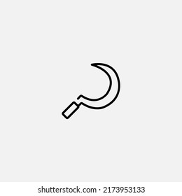 Sickle icon sign vector,Symbol, logo illustration for web and mobile