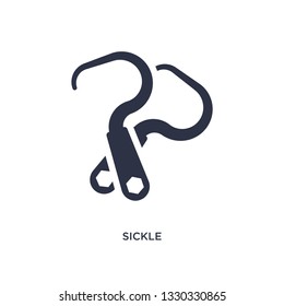 sickle icon. Simple element illustration from farming concept. sickle editable symbol design on white background. Can be use for web and mobile.