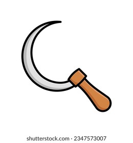 sickle icon vector design template in white background