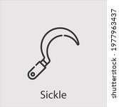 sickle icon vector icon.Editable stroke.linear style sign for use web design and mobile apps,logo.Symbol illustration.Pixel vector graphics - Vector