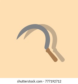 Sickle icon, vector illustration design. Agriculture collection.