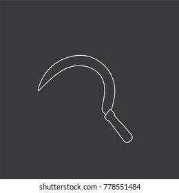 Sickle icon, vector illustration design. Agriculture collection.