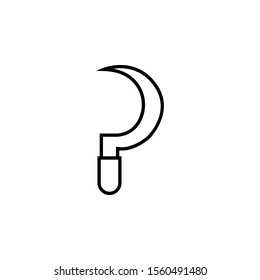 Sickle icon vector illustration logo for many purpose. Isolated on white background. – Vector