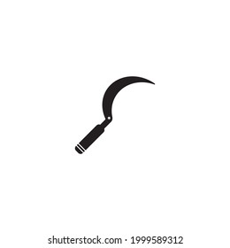Sickle icon vector illustration logo design.
