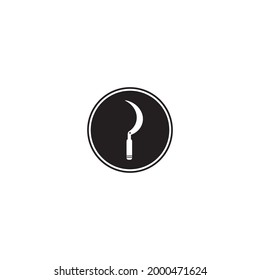 Sickle icon vector illustration logo design.
