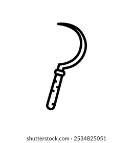 sickle icon vector in line style