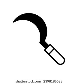 sickle icon with white background vector stock illustration