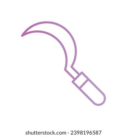 sickle icon with white background vector stock illustration