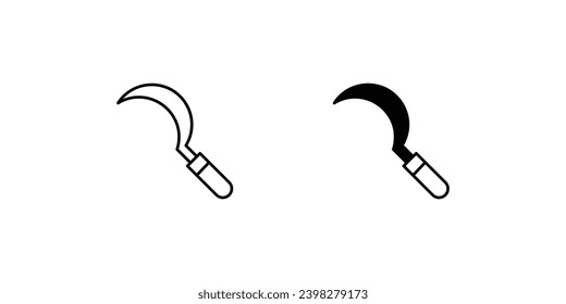 sickle icon with white background vector stock illustration