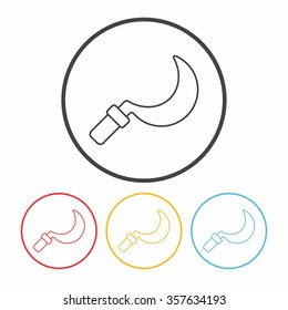 Sickle line icon