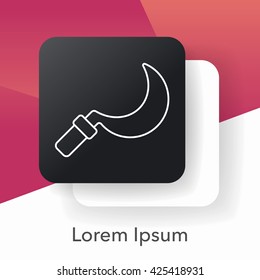 Sickle line icon