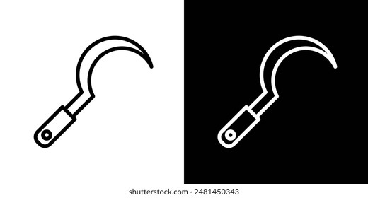 Sickle line icon vector illustration set.