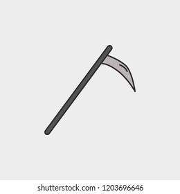 Sickle outline colored icon