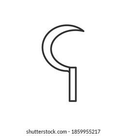sickle scythe icon vector illustration
