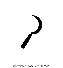 Sichel Silhouette Symbol Vektor flaches Design.