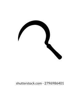 Sickle silhouette icon vector flat design.