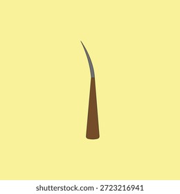 Ilustração do vetor da ferramenta Sickle no plano de fundo amarelo